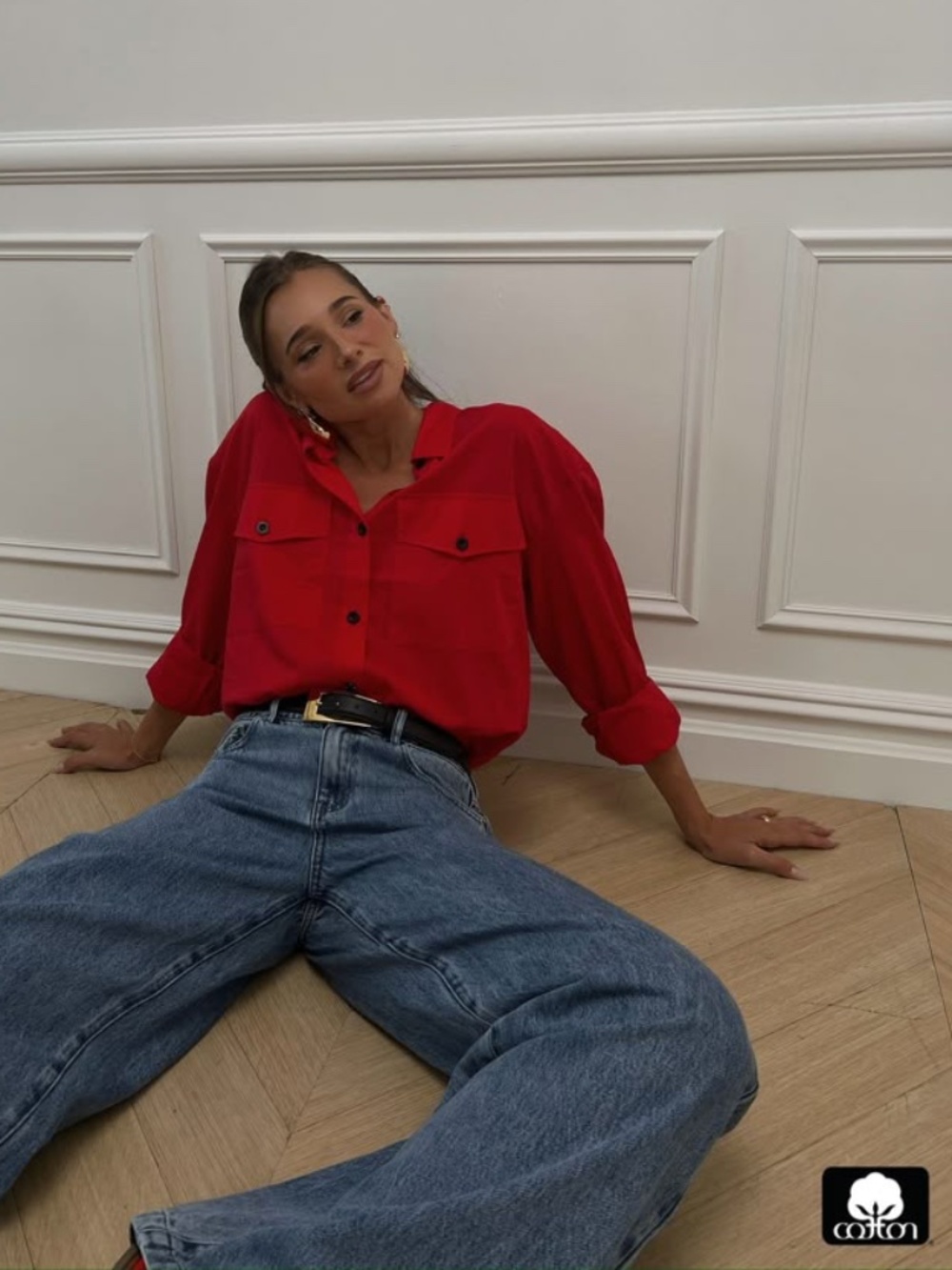 WeWoreWhat Red Button Up